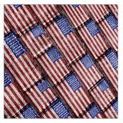 Usa Flag Grunge Pattern Large Satin Scarf (square)