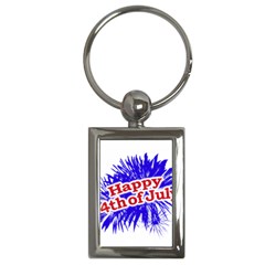 Happy 4th Of July Graphic Logo Key Chains (rectangle)  by dflcprints