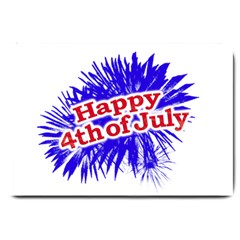 Happy 4th Of July Graphic Logo Large Doormat  by dflcprints