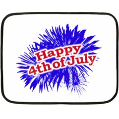 Happy 4th Of July Graphic Logo Double Sided Fleece Blanket (mini)  by dflcprints