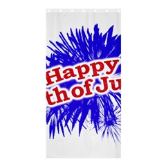 Happy 4th Of July Graphic Logo Shower Curtain 36  X 72  (stall)  by dflcprints