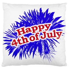 Happy 4th Of July Graphic Logo Large Cushion Case (one Side) by dflcprints