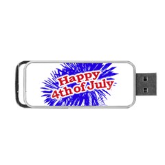 Happy 4th Of July Graphic Logo Portable Usb Flash (one Side) by dflcprints