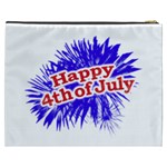 Happy 4th Of July Graphic Logo Cosmetic Bag (XXXL)  Back