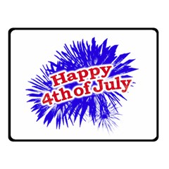 Happy 4th Of July Graphic Logo Double Sided Fleece Blanket (small)  by dflcprints