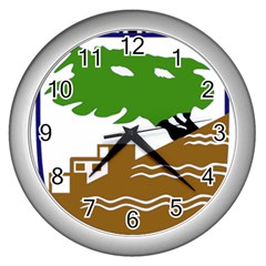 Coat Of Arms Of Holon  Wall Clocks (silver)  by abbeyz71