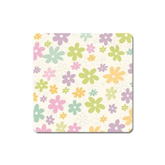 Beautiful Spring Flowers Background Square Magnet by TastefulDesigns