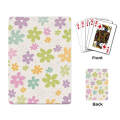 Beautiful Spring Flowers Background Playing Card by TastefulDesigns