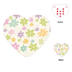 Beautiful Spring Flowers Background Playing Cards (heart)  by TastefulDesigns