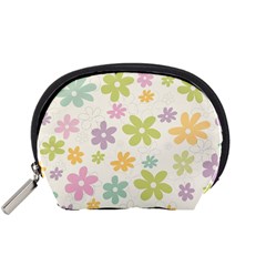 Beautiful Spring Flowers Background Accessory Pouches (small)  by TastefulDesigns