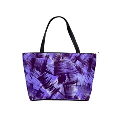 Purple Paint Strokes Shoulder Handbags by KirstenStar