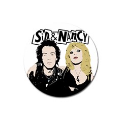 Sid And Nancy Magnet 3  (round) by Valentinaart