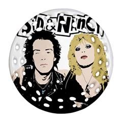 Sid And Nancy Round Filigree Ornament (two Sides) by Valentinaart