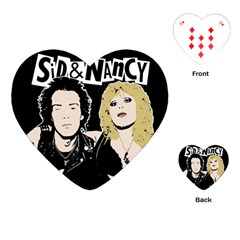 Sid And Nancy Playing Cards (heart)  by Valentinaart