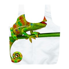 Chameleons Full Print Recycle Bags (l)  by Valentinaart