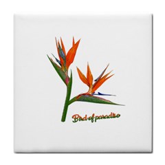 Bird Of Paradise Tile Coasters by Valentinaart