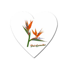 Bird Of Paradise Heart Magnet by Valentinaart