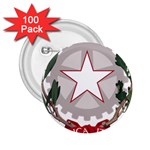 Emblem of Italy 2.25  Buttons (100 pack)  Front