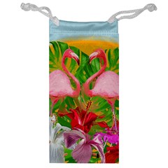 Flamingo Jewelry Bag by Valentinaart