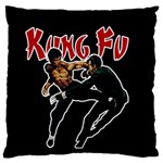 Kung Fu  Large Flano Cushion Case (One Side) Front