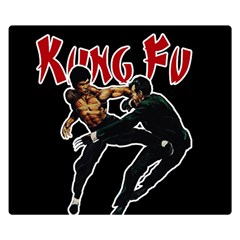 Kung Fu  Double Sided Flano Blanket (small)  by Valentinaart