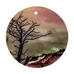 Fantasy Landscape Illustration Ornament (Round) Front