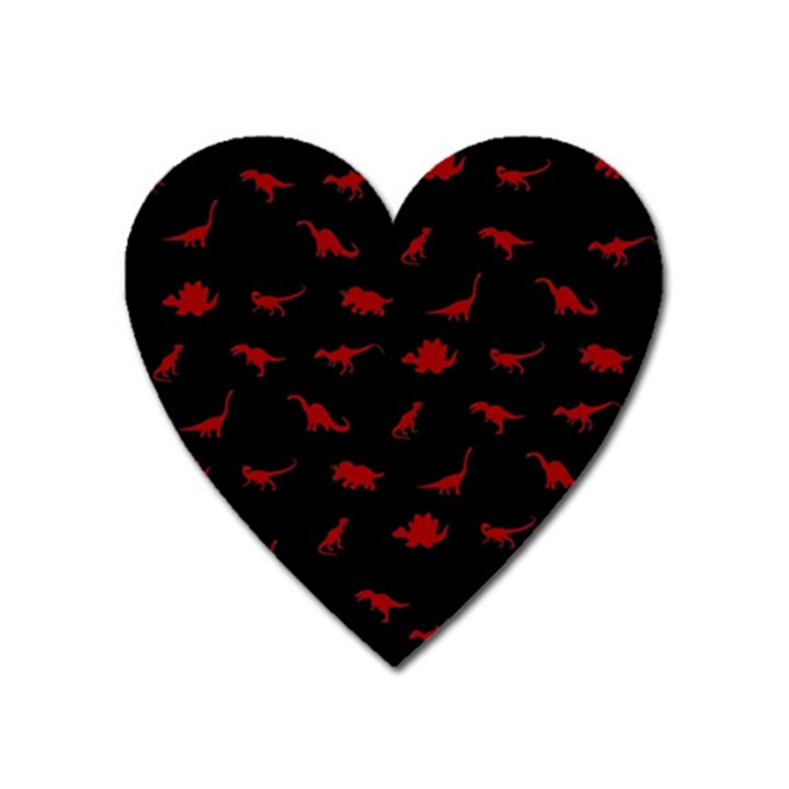 Dinosaurs pattern Heart Magnet