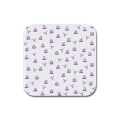 Cactus Pattern Rubber Square Coaster (4 Pack)  by ValentinaDesign