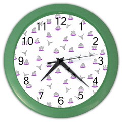 Cactus pattern Color Wall Clocks