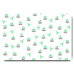 Cactus Pattern Large Doormat  by ValentinaDesign