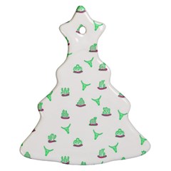 Cactus Pattern Ornament (christmas Tree)  by ValentinaDesign