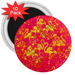 Flamingo Pattern 3  Magnets (10 Pack)  by ValentinaDesign