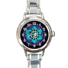 Abstract Mechanical Object Round Italian Charm Watch