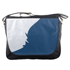 Blue White Hill Messenger Bags