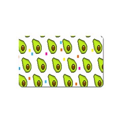 Avocado Seeds Green Fruit Plaid Magnet (Name Card)