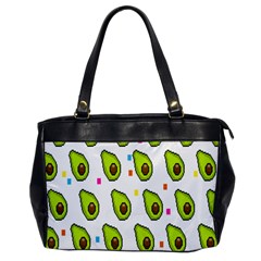 Avocado Seeds Green Fruit Plaid Office Handbags