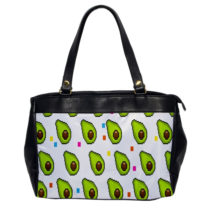 Avocado Seeds Green Fruit Plaid Office Handbags