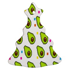 Avocado Seeds Green Fruit Plaid Ornament (Christmas Tree) 