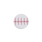 Cardiogram Vary Heart Rate Perform Line Red Plaid Wave Waves Chevron 1  Mini Buttons Front