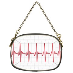 Cardiogram Vary Heart Rate Perform Line Red Plaid Wave Waves Chevron Chain Purses (one Side)  by Mariart