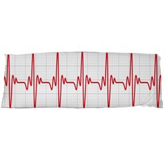Cardiogram Vary Heart Rate Perform Line Red Plaid Wave Waves Chevron Body Pillow Case Dakimakura (two Sides) by Mariart