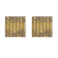 Wall Paper Old Line Vertical Cufflinks (square) by Mariart