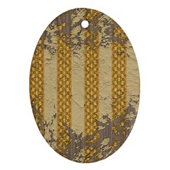 Wall Paper Old Line Vertical Oval Ornament (two Sides)