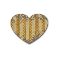 Wall Paper Old Line Vertical Rubber Coaster (heart)  by Mariart