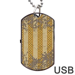 Wall Paper Old Line Vertical Dog Tag Usb Flash (one Side) by Mariart