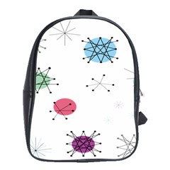 Atomic Starbursts Circle Line Polka School Bags(large) 