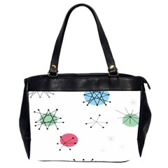 Atomic Starbursts Circle Line Polka Office Handbags (2 Sides) 