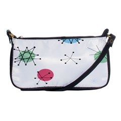 Atomic Starbursts Circle Line Polka Shoulder Clutch Bags by Mariart