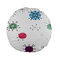 Atomic Starbursts Circle Line Polka Standard 15  Premium Round Cushions by Mariart