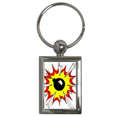 Book Explosion Boom Dinamite Key Chains (rectangle)  by Mariart